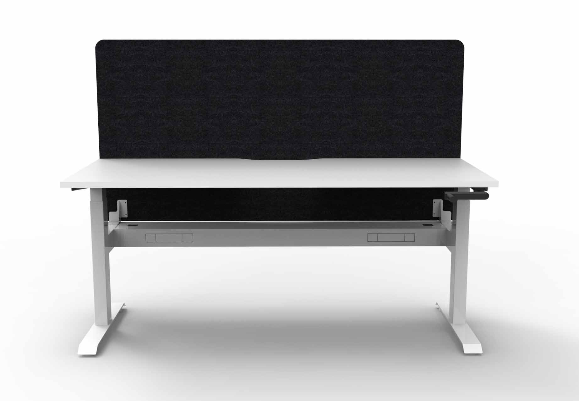 Boost Crank Single Sided Workstation with Cable Tray and Eco Screen